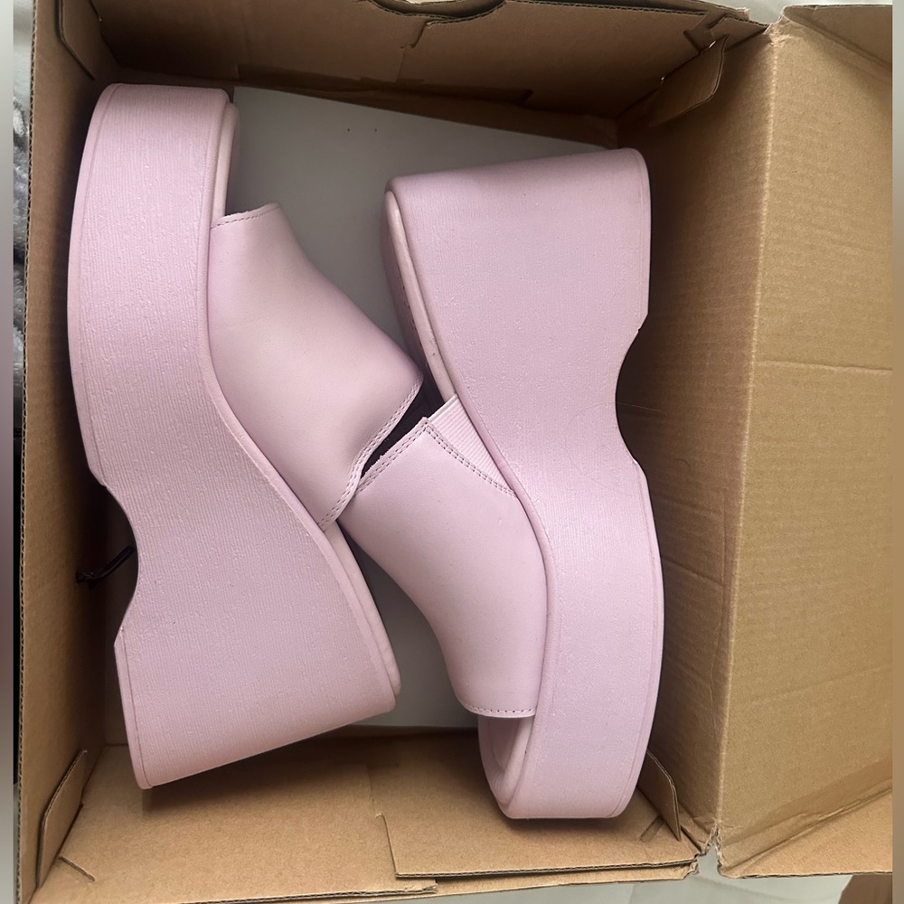 Pink/Light Purple wedge heel
